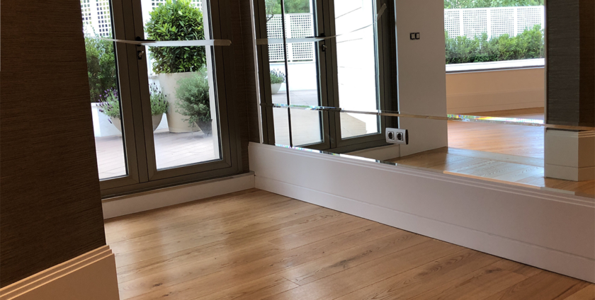 Tarima de gran formato en vivienda particular